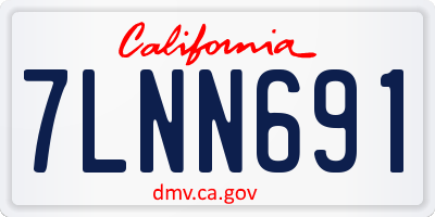 CA license plate 7LNN691