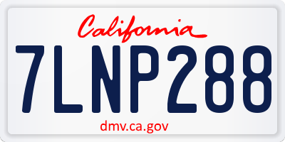 CA license plate 7LNP288