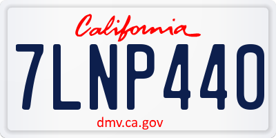 CA license plate 7LNP440