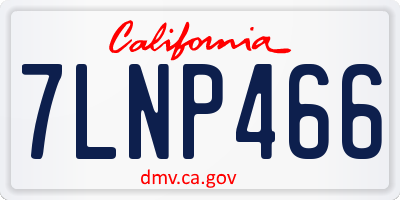 CA license plate 7LNP466