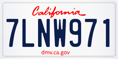 CA license plate 7LNW971