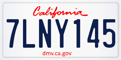 CA license plate 7LNY145