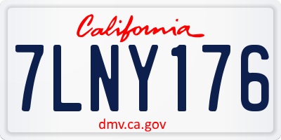 CA license plate 7LNY176