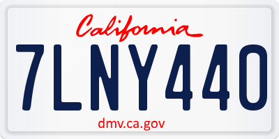 CA license plate 7LNY440