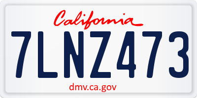 CA license plate 7LNZ473