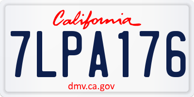 CA license plate 7LPA176