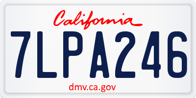CA license plate 7LPA246