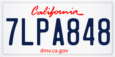 CA license plate 7LPA848