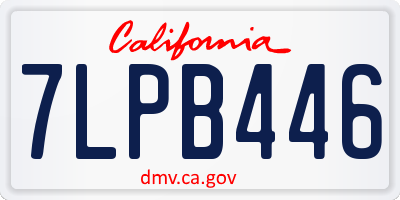 CA license plate 7LPB446