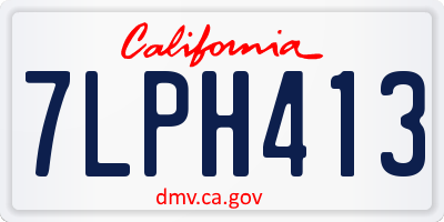 CA license plate 7LPH413