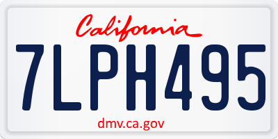 CA license plate 7LPH495