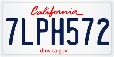 CA license plate 7LPH572