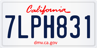 CA license plate 7LPH831