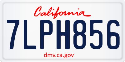 CA license plate 7LPH856