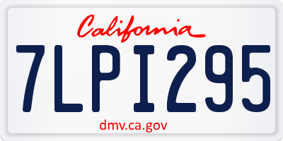 CA license plate 7LPI295