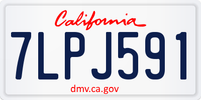 CA license plate 7LPJ591