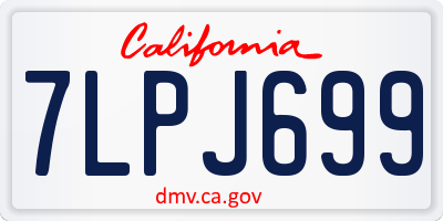 CA license plate 7LPJ699