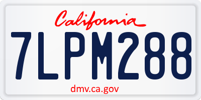 CA license plate 7LPM288