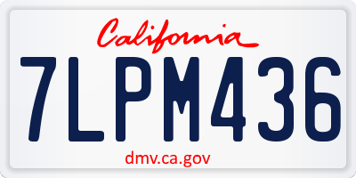 CA license plate 7LPM436