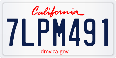 CA license plate 7LPM491
