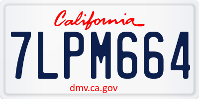 CA license plate 7LPM664