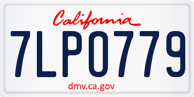 CA license plate 7LPO779