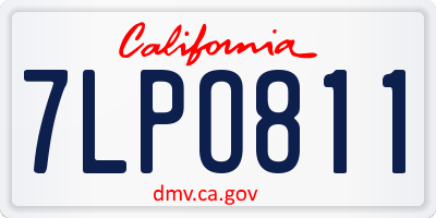 CA license plate 7LPO811