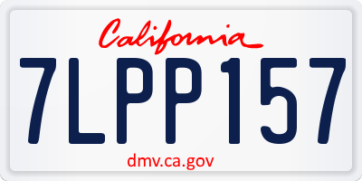 CA license plate 7LPP157
