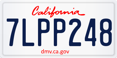 CA license plate 7LPP248