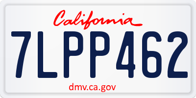 CA license plate 7LPP462