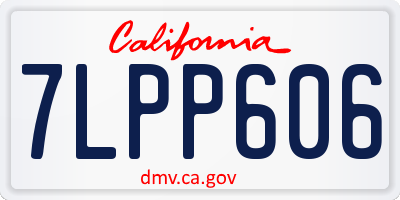 CA license plate 7LPP606