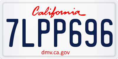 CA license plate 7LPP696