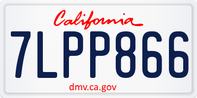 CA license plate 7LPP866