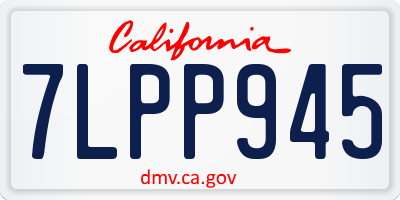 CA license plate 7LPP945