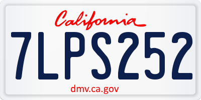 CA license plate 7LPS252
