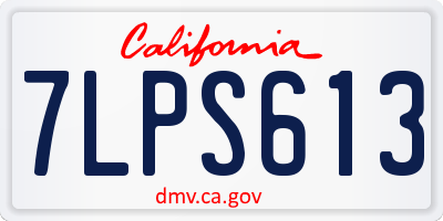 CA license plate 7LPS613