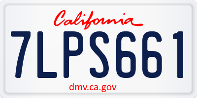 CA license plate 7LPS661