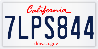 CA license plate 7LPS844