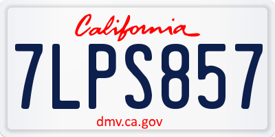 CA license plate 7LPS857