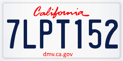 CA license plate 7LPT152