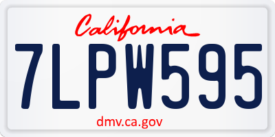CA license plate 7LPW595