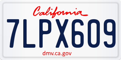 CA license plate 7LPX609