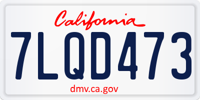 CA license plate 7LQD473