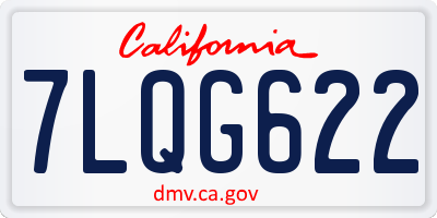 CA license plate 7LQG622