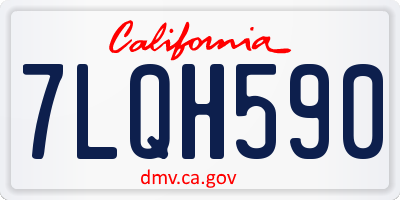 CA license plate 7LQH590