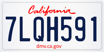 CA license plate 7LQH591