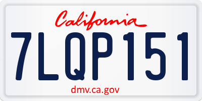 CA license plate 7LQP151