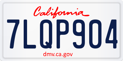 CA license plate 7LQP904