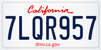 CA license plate 7LQR957