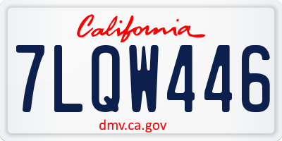 CA license plate 7LQW446